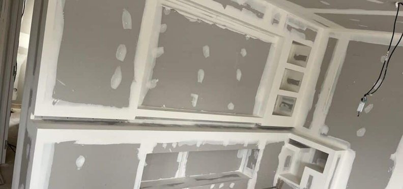 Chantier de rénovation intérieure et pose de placo par G2O Habitat
